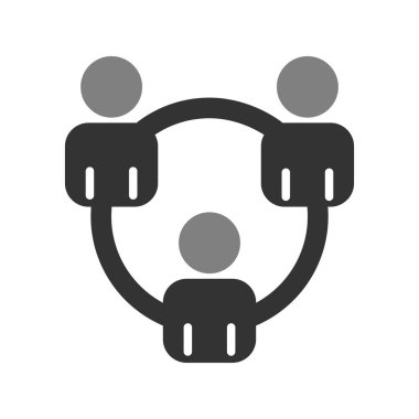 Takım çalışması simgesi vektör illüstrasyonu