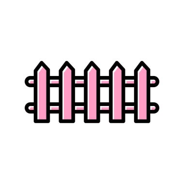 çit simgesi vektör illüstrasyonu