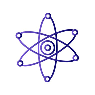atom simgesi, vektör illüstrasyonu, Nucleus sembolü