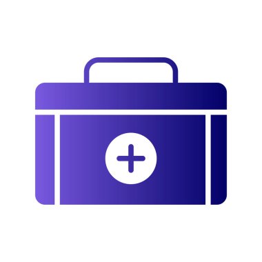 İlk yardım çantası simgesinin vektör illüstrasyonu