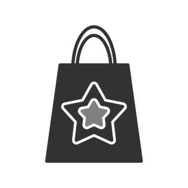 Alışveriş poşeti simgesi, vektör illüstrasyonu