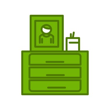 Web ve mobil için vektör simgesi. Çekmecelerin Düz Çizimi