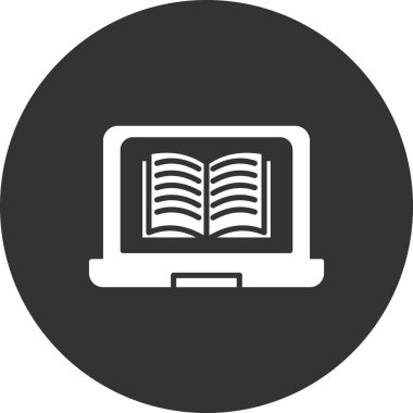 çevrimiçi öğrenme simgesi vektör illüstrasyonu