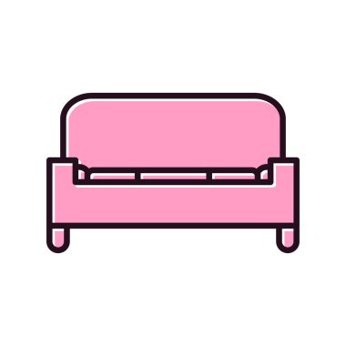 Koltuk simgesi, vektör illüstrasyonu