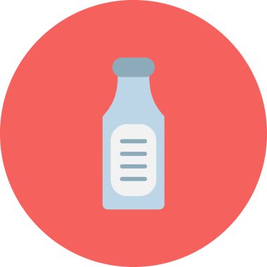 süt şişesi simgesi, vektör illüstrasyonu