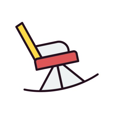 Sallanan sandalye ikonu. Basit vektör illüstrasyonu 