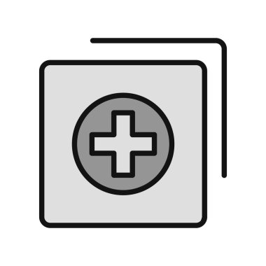 İlk yardım simgesi vektör illüstrasyonu 