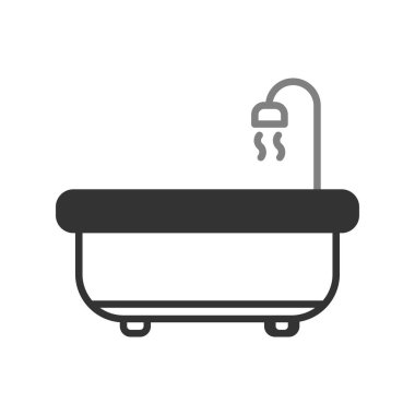 Küvet ikonu vektör illüstrasyonu