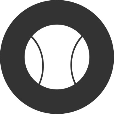 Tenis topu ikonu. Basit resimleme