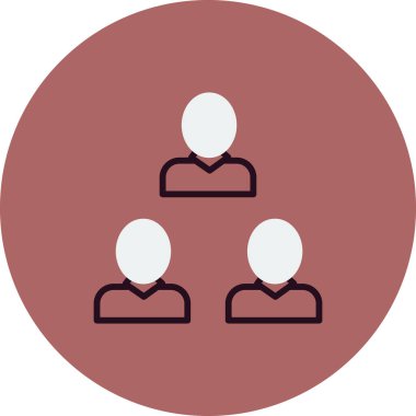 Takım simgesinin vektör çizimi, bir grup insan, takım çalışması