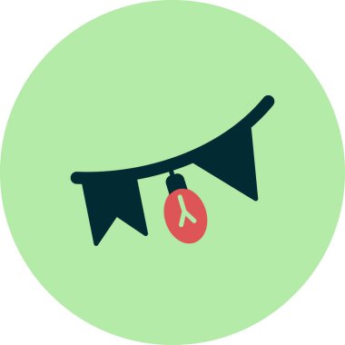 Çelenk dekorasyonunun vektör illüstrasyonu