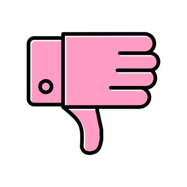 Hoşlanmıyorum. Web simgesi basit illüstrasyon 