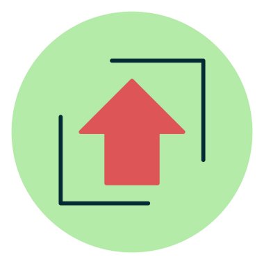 yukarı ok simgesi, vektör illüstrasyonu