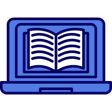 çevrimiçi öğrenme simgesi vektör illüstrasyonu