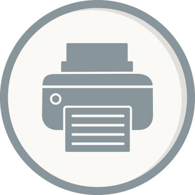 Yazıcı simgesi vektör illüstrasyonu