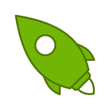 Roket ikonu. Basit tasarım