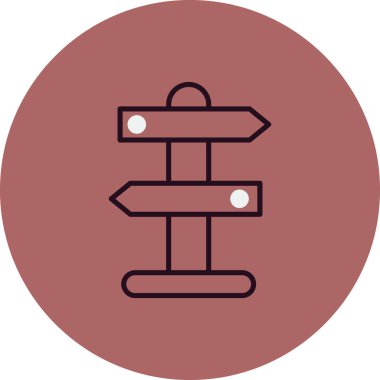 Pano simge vektör illüstrasyonunu imzala