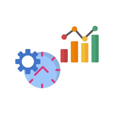 Zaman yönetimi simgesi vektör illüstrasyonu