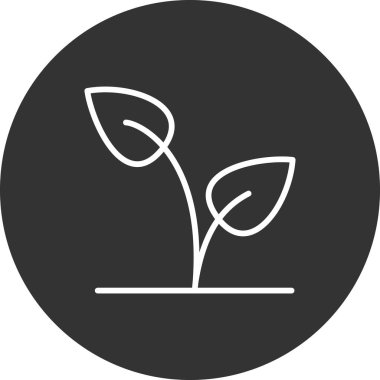 bitki simgesi, vektör illüstrasyonunu terk eder