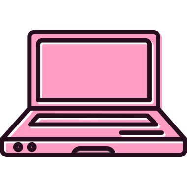 Dizüstü bilgisayar simgesi vektör çizimi