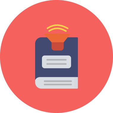 ses kitabı simgesi vektör illüstrasyonu