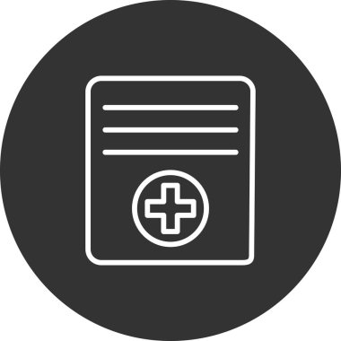 tıbbi dosya simge vektör çizim