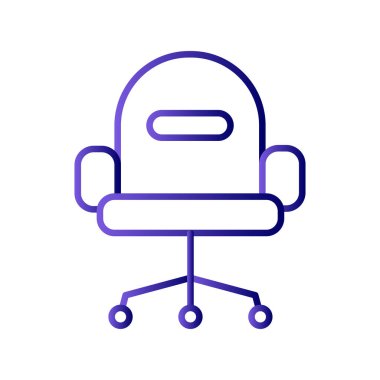 ofis sandalyesi simgesi, vektör illüstrasyonu