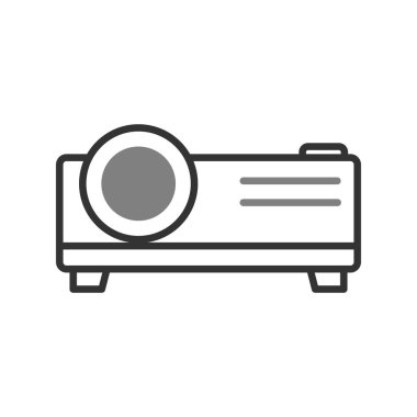 Projektör. Web simgesi basit illüstrasyon