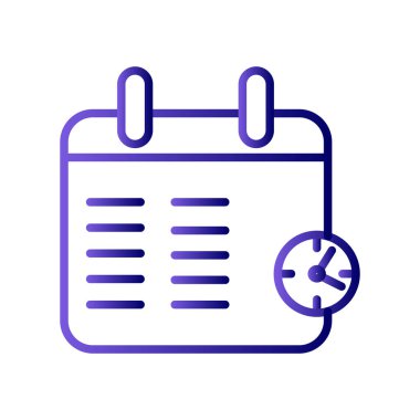 Takvim simgesi, vektör çizimi 