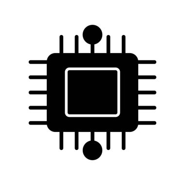 işlemci vektör simgesi, modern basit tasarım, işlemci çipi