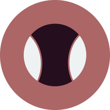 Tenis topu ikonu. Basit resimleme