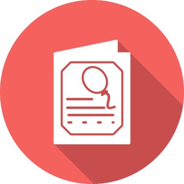 Doğum günü kartı simgesinin vektör illüstrasyonu