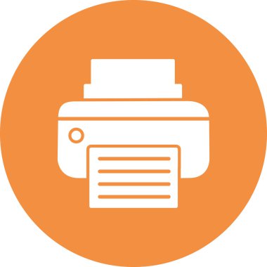 Yazıcı simgesi vektör illüstrasyonu