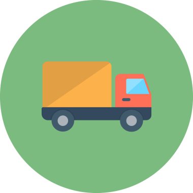 dağıtım kamyonu ikonu vektör çizimi