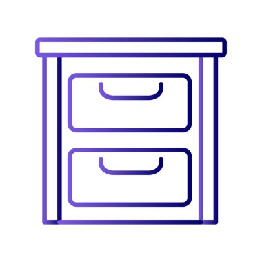 Çekmeceler simgesinin vektör illüstrasyonu 