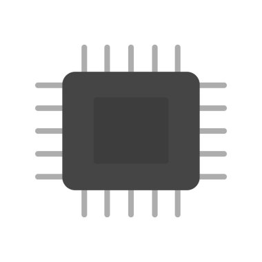 işlemci vektör simgesi, modern basit tasarım, işlemci çipi