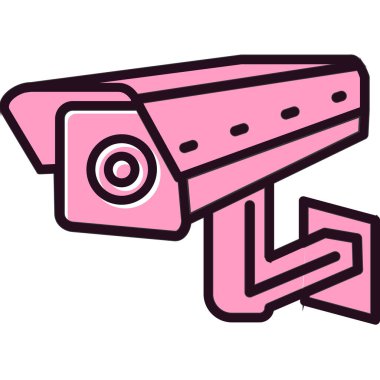 Video denetleyici ve gözetleme paneli vektör illüstrasyonlu kapalı devre kamera