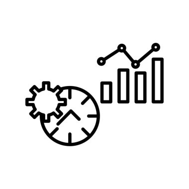 Zaman yönetimi simgesi vektör illüstrasyonu