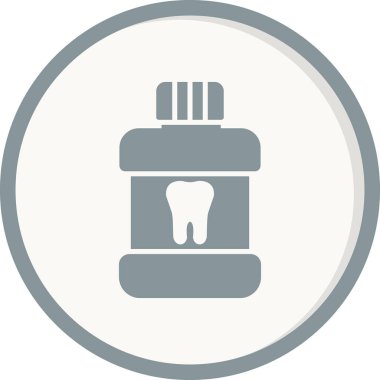 Mouth Wash simge vektörü web ve mobil uygulama tasarımınız için beyaz arkaplanda izole edilmiş, logo konsepti