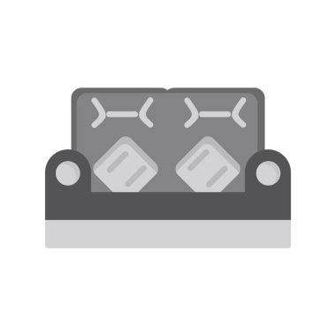 Koltuk simgesi, vektör illüstrasyonu