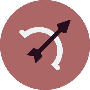 Arrow, web ve mobil uygulama tasarımınız için yay işareti simgesi vektörü, aşağı logo konsepti 