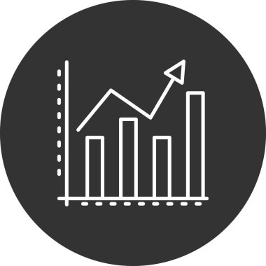 grafik, diyagram simgesi vektör çizimi