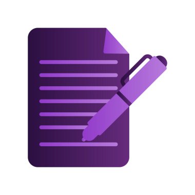 not ve kalem vektör illüstrasyonu