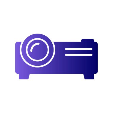 Projektör. Web simgesi basit illüstrasyon