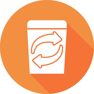 Geri dönüşüm simgesi, vektör illüstrasyonu