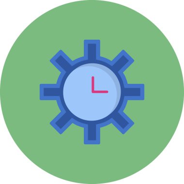 Zaman yönetimi simgesi vektör illüstrasyonu