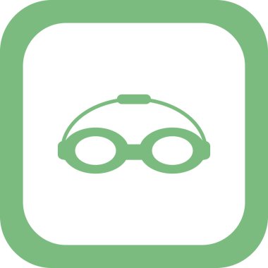 Yüzen gözlük. Web simgesi gözlüğün basit illüstrasyonuName