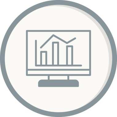 Diyagram grafik simgesi, vektör illüstrasyonu