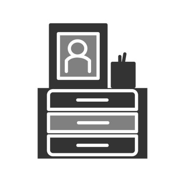 Web ve mobil için vektör simgesi. Çekmecelerin Düz Çizimi