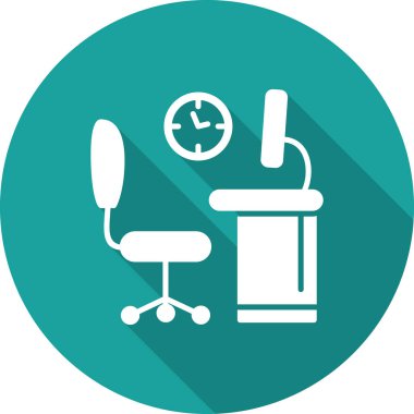 ofis tablosu vektör illüstrasyonu